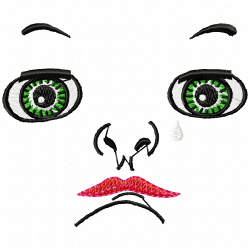 Faces Embroidery Design 2 Faces Embroidery Design 2